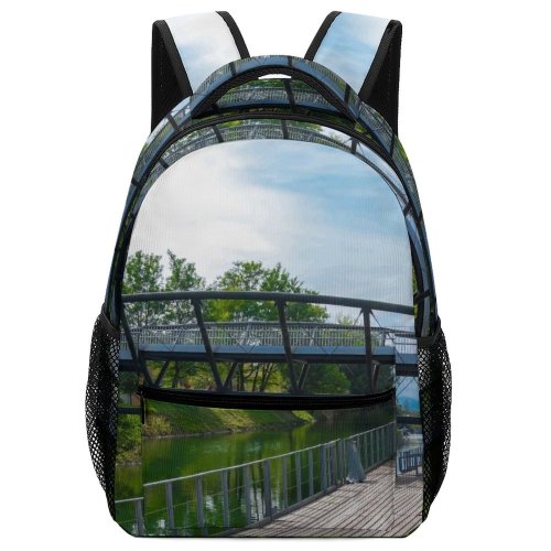yanfind Children's Backpack  Building Path  Architecture Outdoors Waterfront Railing Dock Pier Port Canal Preschool Nursery Travel Bag