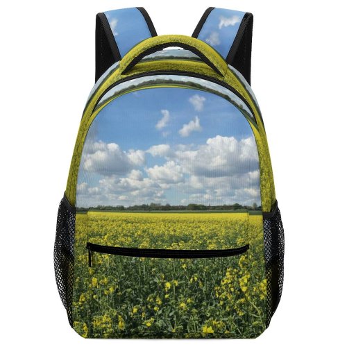 yanfind Children's Backpack Field Grassland Outdoors Countryside Farm Meadow Rural Azure Sky Creative Commons Preschool Nursery Travel Bag