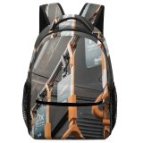 yanfind Children's Backpack Drive Bus Industrial City Design Illuminate Lamp Safety Nobody Below Empty Destination Preschool Nursery Travel Bag
