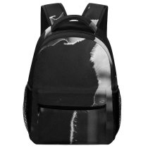 yanfind Children's Backpack  Focus Cat Depth Field  Pet Silhouette Grayscale Felidae Preschool Nursery Travel Bag