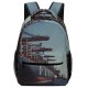 yanfind Children's Backpack Export Clouds Port Cranes Transport Pier Cargo Marina Logistics Harbour Dock Containers Preschool Nursery Travel Bag