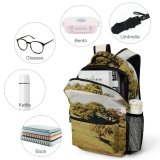 yanfind Children's Backpack Countryside Plant Mound Slope Pictures Grassland Outdoors Grey Tree Free Field Preschool Nursery Travel Bag