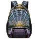 yanfind Children's Backpack  City Design Lights Empty Technology Colorful Items  Building Glass Urban Preschool Nursery Travel Bag