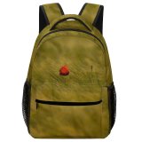yanfind Children's Backpack Grass Landscape Focus Hayfield Lawn Field Windy Outdoors Flowers Flower Preschool Nursery Travel Bag