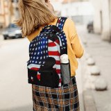 yanfind Children's Backpack Freedom Independence Stripe Administration States Flag Election State Windy Unity Silhouette Preschool Nursery Travel Bag