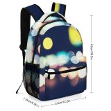 yanfind Children's Backpack  Focus Dark Design Shiny Shining Illuminated Lights Downtown Blurred Colorful Scene Preschool Nursery Travel Bag