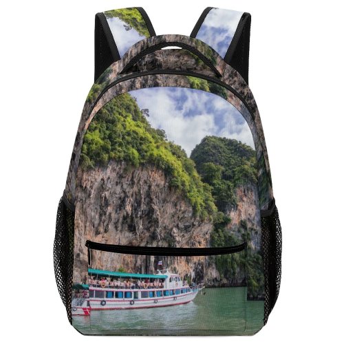 yanfind Children's Backpack Bay Journey Beautiful Coast Tourism Vacation Coastline Clouds Adventure Landscape Transport Travel Preschool Nursery Travel Bag