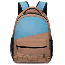 yanfind Children's Backpack Desert Outdoors Soil Fence Hill Sand Sky Creative Commons Preschool Nursery Travel Bag