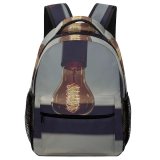 yanfind Children's Backpack  Lightbulb Glass Electricity Energy Incandescent Outdoors  Light Illuminated Lamp Dusk Preschool Nursery Travel Bag