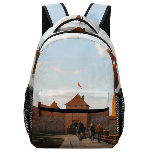 yanfind Children's Backpack Building Castle Trakai   Architecture Waterfront Тракай Литва Dock Pier Port Preschool Nursery Travel Bag