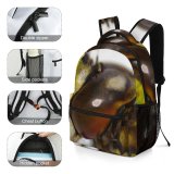 yanfind Children's Backpack Dragonflies Odonata Insects Macro Eyes Big Mouth Scary Reflections Insect Invertebrate Preschool Nursery Travel Bag