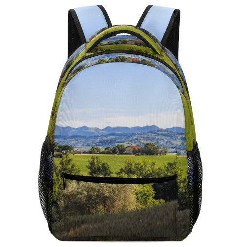 yanfind Children's Backpack Field Grassland Outdoors Countryside Farm Rural Meadow Pasture Ranch Grass Plant Stock Preschool Nursery Travel Bag