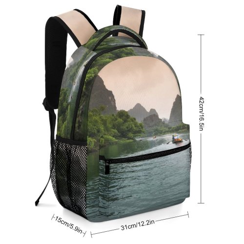 yanfind Children's Backpack Adventure Daylight Raft Travel Island Boat  River Transportation Outdoors Scenic Seashore Preschool Nursery Travel Bag