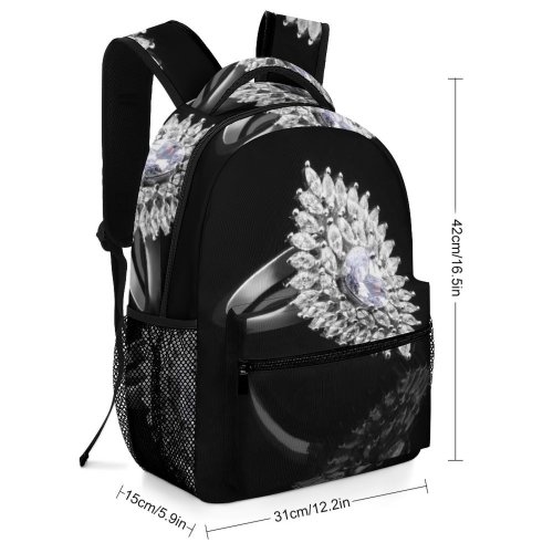 yanfind Children's Backpack Focus Beautiful Design Shining Crystal Accessory Precious Still Ring Fashion Preschool Nursery Travel Bag