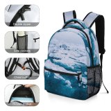 yanfind Children's Backpack Arctic Drone  Iceland Mist  Snow Fog Free Winter Preschool Nursery Travel Bag