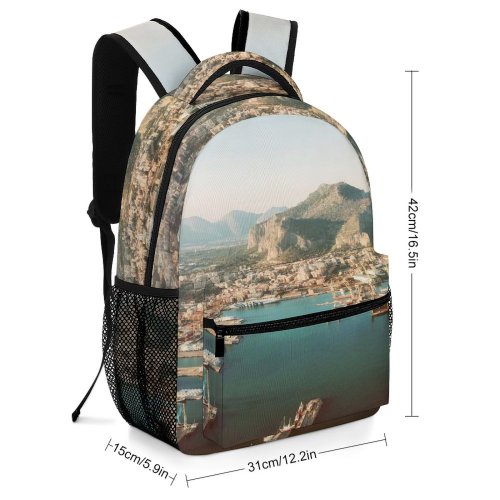 yanfind Children's Backpack Bay Tourism City Cityscape Port Landscape Daylight Pier Travel Island Beach Harbour Preschool Nursery Travel Bag