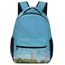 yanfind Children's Backpack Cable  Lines Electric Transmission   Building Scenery Utility Pole Preschool Nursery Travel Bag