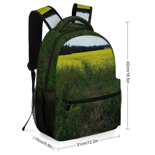 yanfind Children's Backpack Landscape Rural Building Countryside Plant Domain Pasture Farm Pictures Grassland Outdoors Preschool Nursery Travel Bag