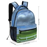 yanfind Children's Backpack Calm Clear Cloud Cloudy Colorful Country Ecological Ecology Farm Farming Field Preschool Nursery Travel Bag