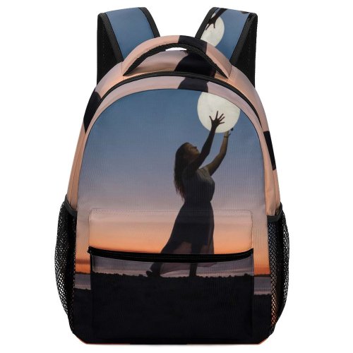 yanfind Children's Backpack Girl Dark Scenery Clouds Sunset Landscape Evening Travel Outdoors Creative Preschool Nursery Travel Bag