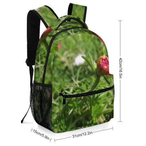 yanfind Children's Backpack Bush Plant Vegetation  Flower Petal Rose Jar Potted Pottery Vase Geranium Preschool Nursery Travel Bag