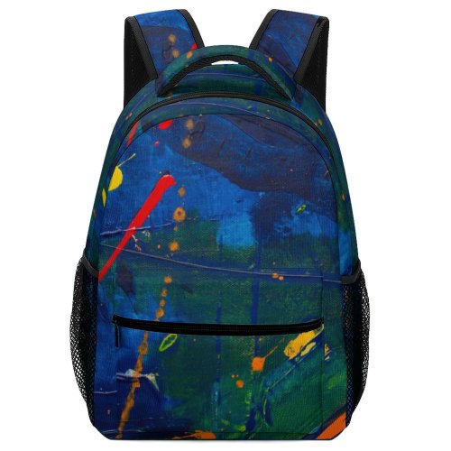 yanfind Children's Backpack Art Expressionism Strokes Colorful Abstract Texture Preschool Nursery Travel Bag