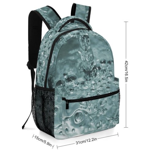 yanfind Children's Backpack Bubbles Flowing Liquid Bubble Drop Transparent Fluid Macro Organism Moisture Preschool Nursery Travel Bag