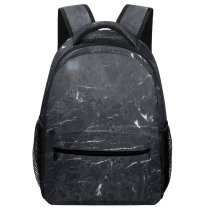 yanfind Children's Backpack Dark Design Header Desktop Wall Solid Marble Cool Preschool Nursery Travel Bag
