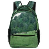 yanfind Children's Backpack Field Cattle Cow Grassland Outdoors Sheep Countryside Farm Grazing Meadow Pasture Ranch Preschool Nursery Travel Bag