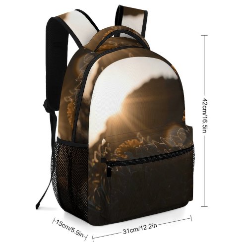 yanfind Children's Backpack  Light Sunlight Outdoors Sky Sunrise Hour Golden Sunset Flower Preschool Nursery Travel Bag
