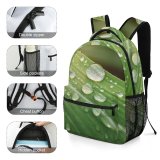 yanfind Children's Backpack Freshness Purity Dew Beautiful Grass Waterdrops Light Moisture Macro Growth Preschool Nursery Travel Bag