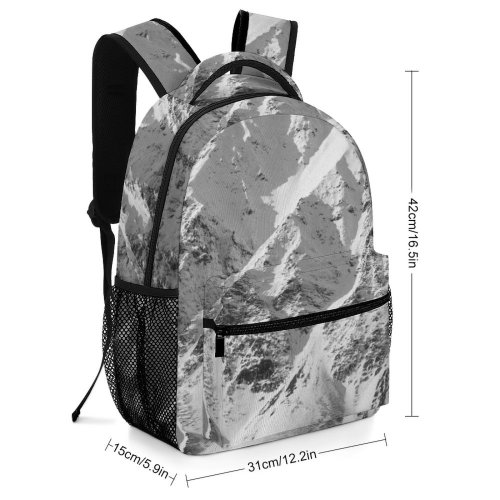 yanfind Children's Backpack Grey  Outdoors Range Peak  Snow Preschool Nursery Travel Bag