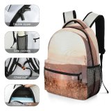 yanfind Children's Backpack Grass Plant Outdoors Romania Sunrise Sky Maramure Sunset Field Grassland  Light Preschool Nursery Travel Bag