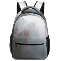 yanfind Children's Backpack Fog Mist Grey Cloud Tree Outdoors Forest Fall California  Unsplash PNW Preschool Nursery Travel Bag