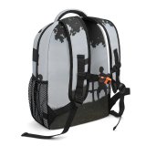 yanfind Children's Backpack Backlit Tree Silhouette Bench  Alone Lonely Dusk Solitude Preschool Nursery Travel Bag