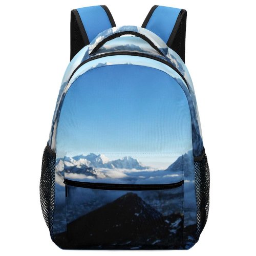 yanfind Children's Backpack Panorama Khumbu Valley Base Camp Mountainous Landforms Range Sky Ridge Preschool Nursery Travel Bag