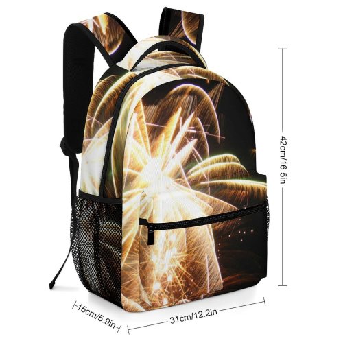 yanfind Children's Backpack Big Firework Fireworks Light Sparkler Sky Event Diwali Fte Year's Eve Preschool Nursery Travel Bag
