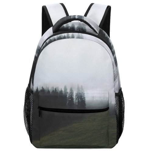 yanfind Children's Backpack Grey Outdoors Fog Grass High Tatras Vysoké Tatry Slovensko Plant Tree Mist Preschool Nursery Travel Bag