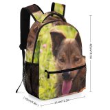 yanfind Children's Backpack Dog German Pet Portrait Friend  Summer Friends Grass Plant Preschool Nursery Travel Bag