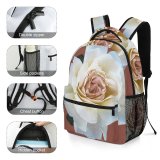yanfind Children's Backpack Flora Petals Rose Bloom Flower Gold Preschool Nursery Travel Bag