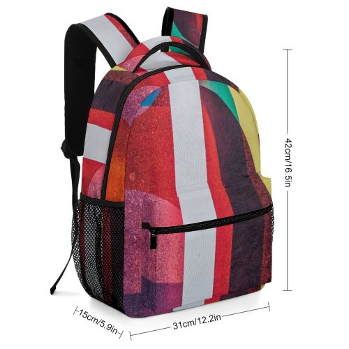 yanfind Children's Backpack Mural United Wynwood Risk Typography Rainbow Pictures Abstract Wall Detail Preschool Nursery Travel Bag