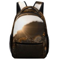 yanfind Children's Backpack  Light Sunlight Outdoors Sky Sunrise Hour Golden Sunset Flower Preschool Nursery Travel Bag
