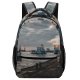 yanfind Children's Backpack Boats Coast Docked Clouds Port Sunset Daylight Pier Marina Clock Watercrafts Old Preschool Nursery Travel Bag