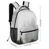 yanfind Children's Backpack Grey Outdoors Fog Mist Kouvola Коувола Финляндия Pine Scenery Forest Finland Travel Preschool Nursery Travel Bag