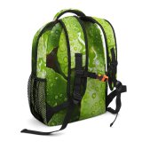 yanfind Children's Backpack Foliage Plant Macro Dewdrops Droplets Raindrops Leaves Texture Natural Grow Preschool Nursery Travel Bag
