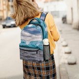 yanfind Children's Backpack Frozen Scenery Clouds Icee Freeze Daytime Cloudiness Snow Ripples Peaceful Snowy Preschool Nursery Travel Bag