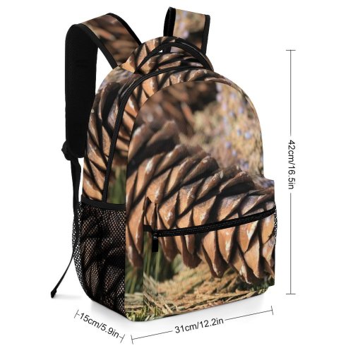yanfind Children's Backpack Abies Birds Tree Pine Plant Wildlife Fir Larch Spruce  Fungus Preschool Nursery Travel Bag