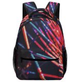 yanfind Children's Backpack Amusement Festival Park Blurred Blurry Illuminated Lights Perspective Ferris Wheel Preschool Nursery Travel Bag
