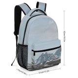 yanfind Children's Backpack Grey Arctic  Outdoors Snow Winter  Alps Range Ridge Craggy Sky Preschool Nursery Travel Bag