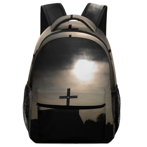 yanfind Children's Backpack Church Sky Clouds Light Horizon Catholic Religion Sunset Hills Lebanon Preschool Nursery Travel Bag